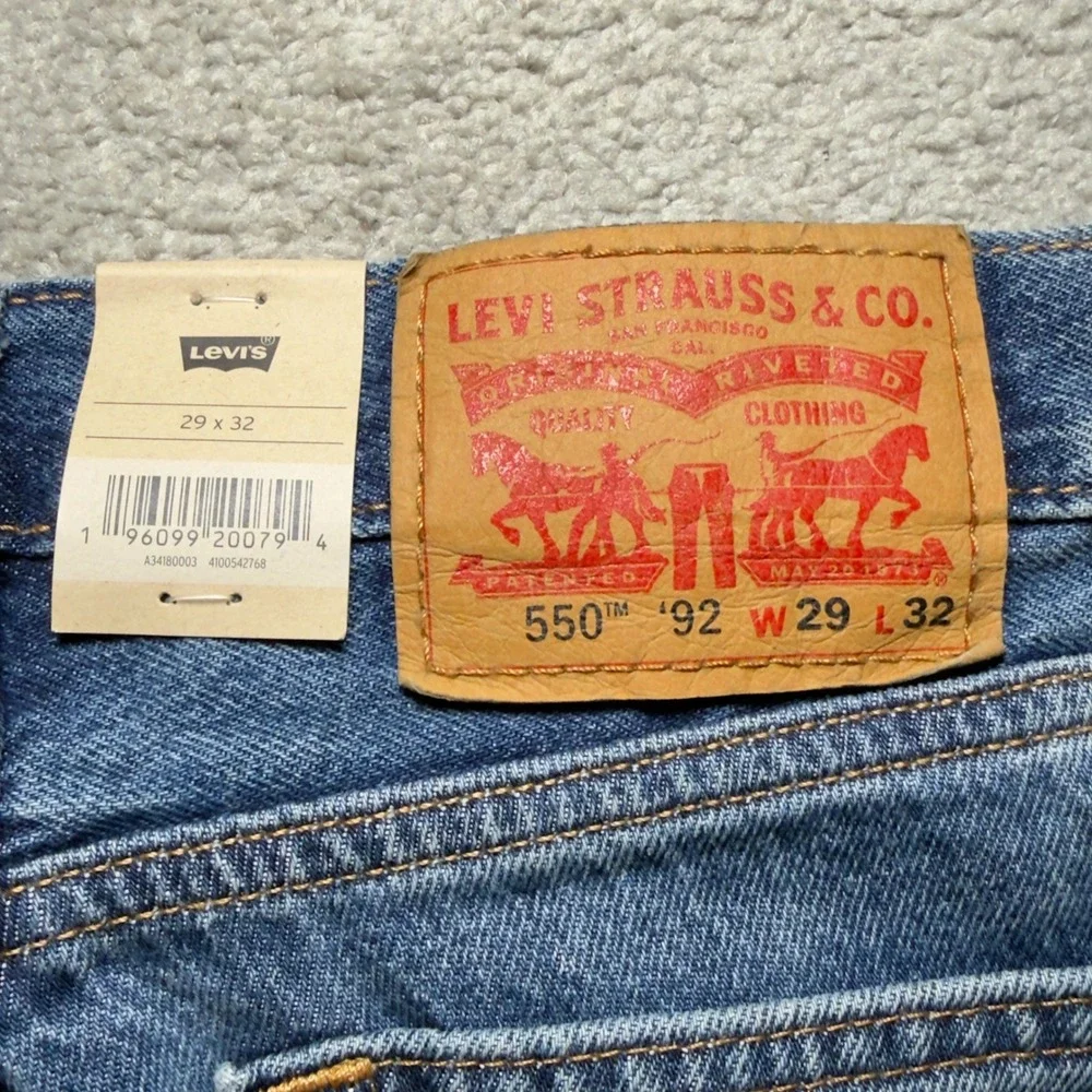 Levis 550 92 Relaxed Taper‎ Mens 29x32 Blue NEW Denim Jeans A34180003